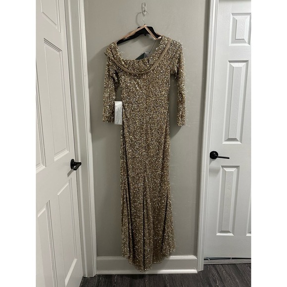 MAC DUGGAL Women's Sequined One Shoulder Evening Gown … - Picture 7 of 13